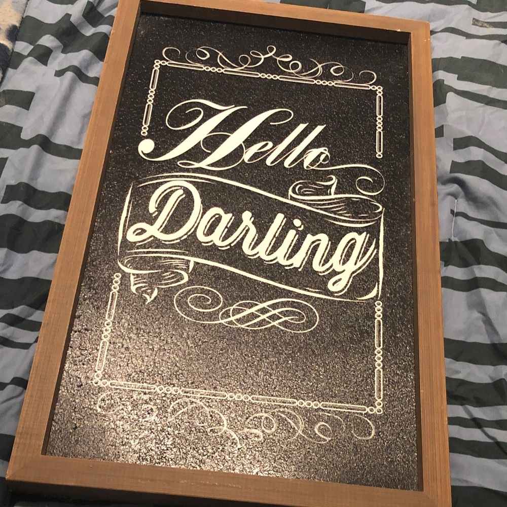 Hello Darling Decorative Sign